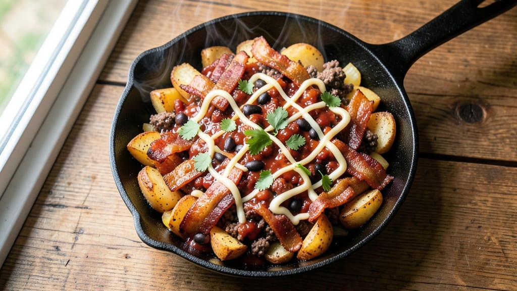 Bacon Chili Cheese Fries Recipe: Crispy Fries Loaded With Smoky Chili and Melty Cheese