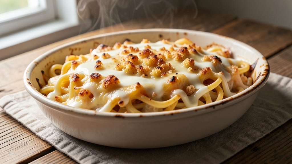 Baked Spaghetti Mac and Cheese Recipe: Triple-Layered Crunch With Gooey Cheese Rivers