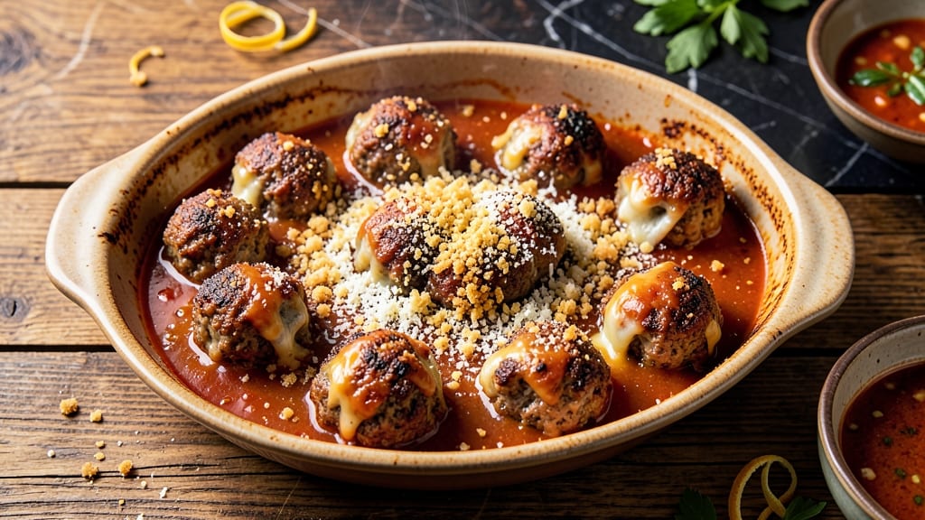 Baked Cheese Meatballs Recipe: Crispy Exteriors, Melty Centers in One Bite