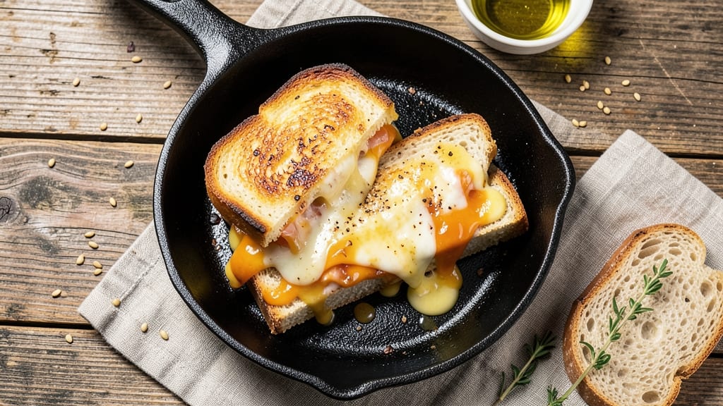 American Grilled Cheese Recipe: Crispy Crusts and Melty Cheese Pulls