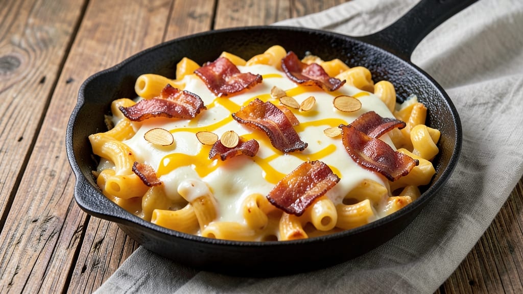 African American Southern Mac and Cheese Recipe: Smoky Bacon and Buttermilk Crunch Top