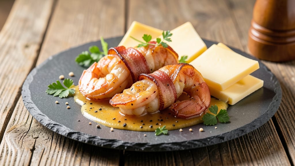 Bacon-Wrapped Shrimp With Cheese Recipe: Crispy Crunch Meets Melty Gooey Bliss