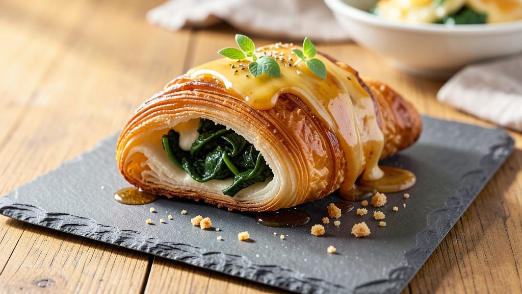 Au Bon Pain Spinach and Cheese Croissants Recipe: Flaky Layers Stuffed With Herbed Cream Cheese
