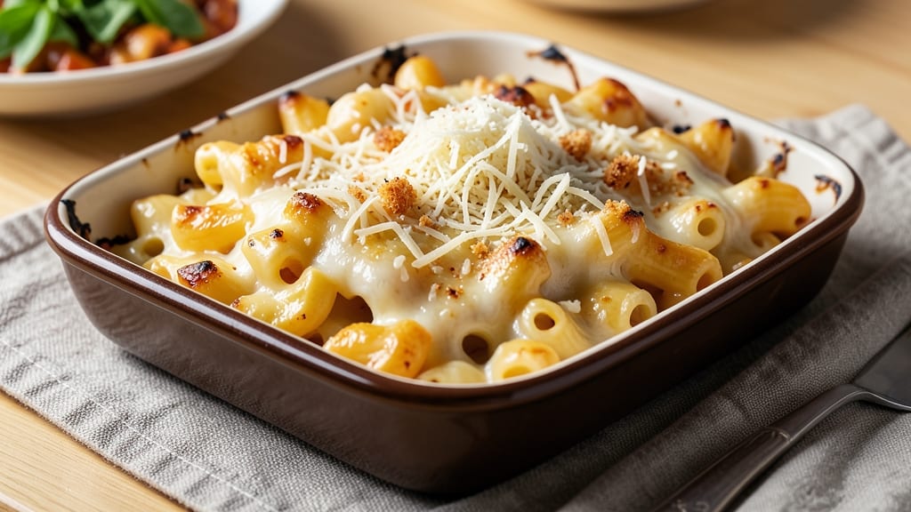 Baked Mac and Cheese Recipe With Shredded Cheese: Triple-Cheese Crust That Shatters With Every Bite