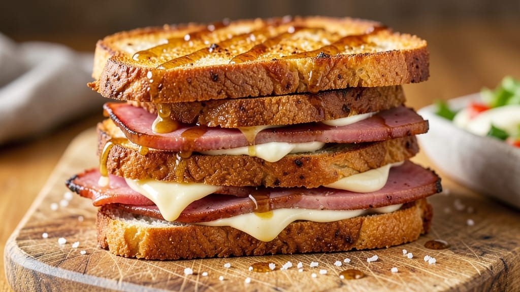 Baked Ham and Cheese Sandwich Recipe: Crispy-Golden Crusts With Melty Cheese Rivers