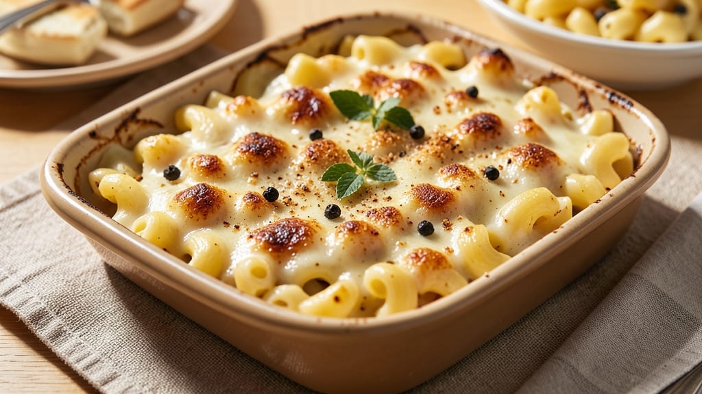 Baked Macaroni and Cheese Recipe with Dry Mustard: Nutty-Kick Crisp-Top Comfort
