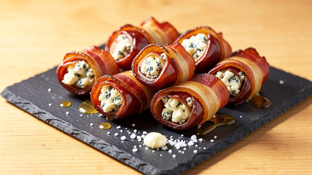 Bacon-Wrapped Dates Stuffed With Blue Cheese Recipe: Sweet-Savory Bite-Sized Indulgence