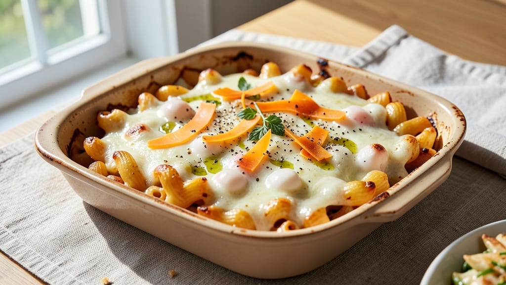 Baked Macaroni and Four Cheese Recipe: Triple-Layered Cheesy Bliss in One Bake