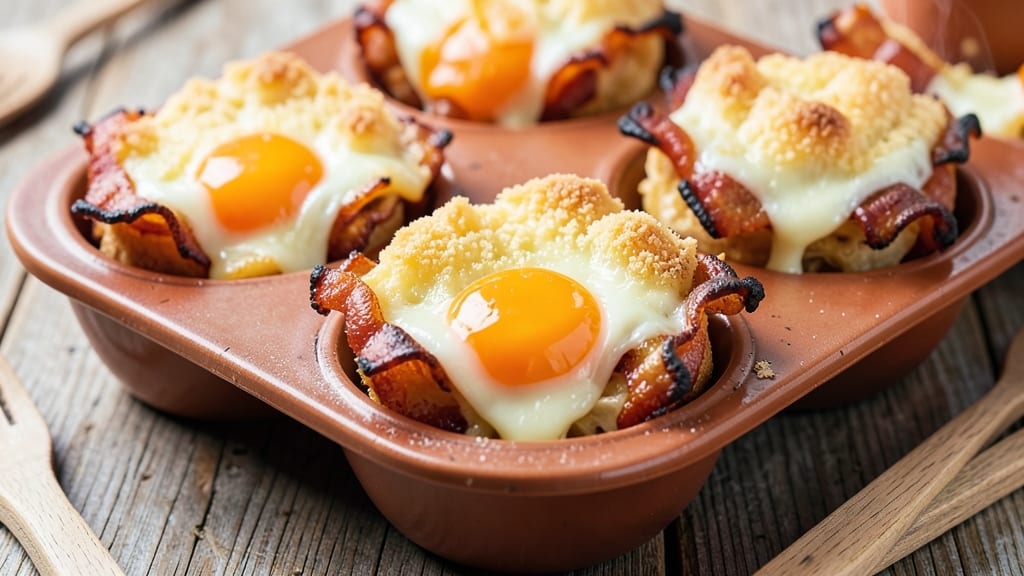 Bacon Egg and Cheese Cups Recipe: Crispy Baked Bites With Melty Centers