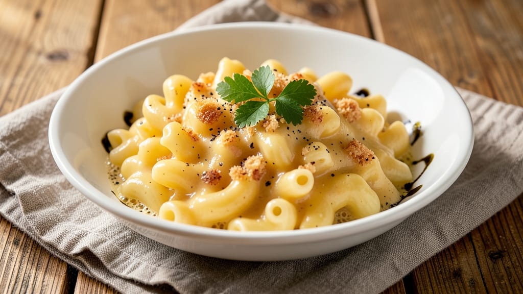 Anthony's Pasta Mac and Cheese Recipe: Crispy Breadcrumb Top With Gooey Cheese Rivers