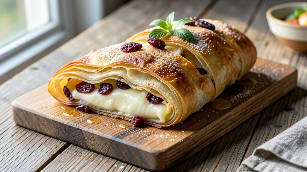 Austrian Cheese Strudel Recipe: Flaky Layers and Warm Vanilla-Creamed Filling