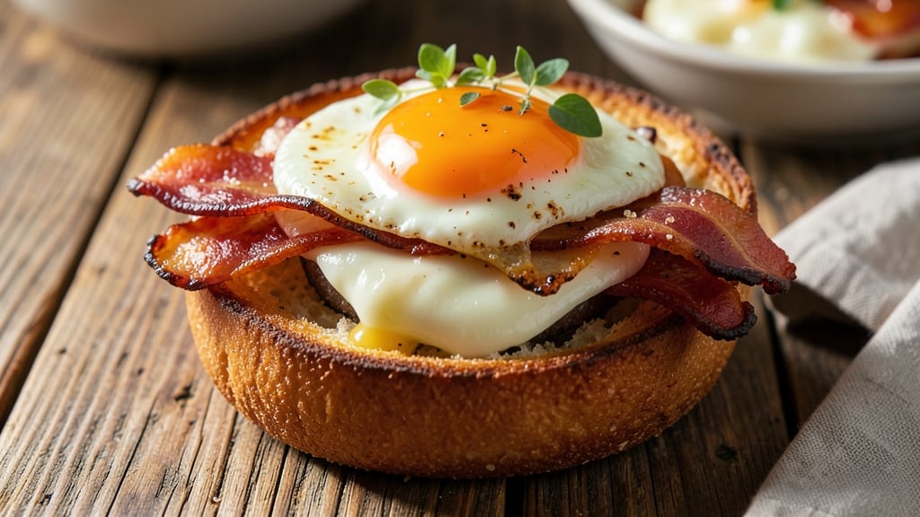 Bacon Egg and Cheese McMuffin Recipe: Breakfast Sandwich in a Fluffy English Muffin
