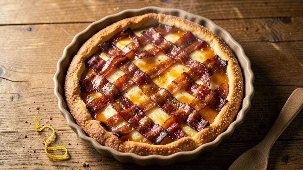 Bacon Cheese Pie Recipe: Flaky Crust Cradles Smoky, Melty Layers
