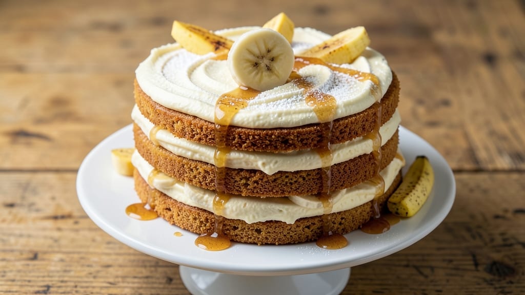 Banana Cream Cheese Pound Cake Recipe: Triple-Layered Bliss With Swirled Frosting
