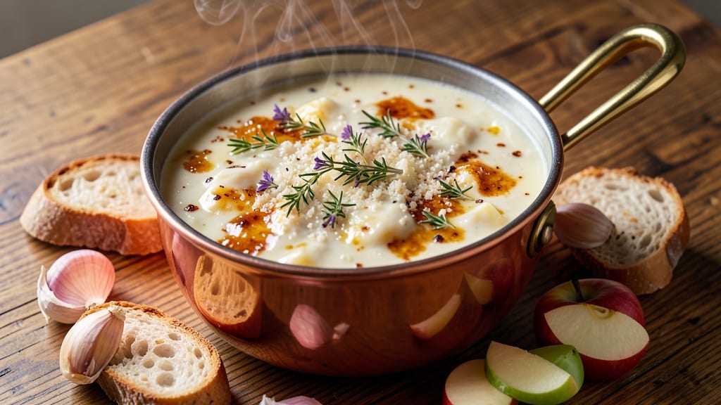 5 Star Cheese Fondue Recipe: Velvety Melt With Warm Spiced Bread Dippers