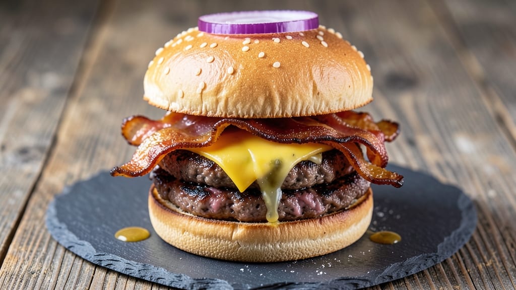 Bacon and Cheese Stuffed Burgers Recipe: Triple-Layered Crunch and Melty Magic