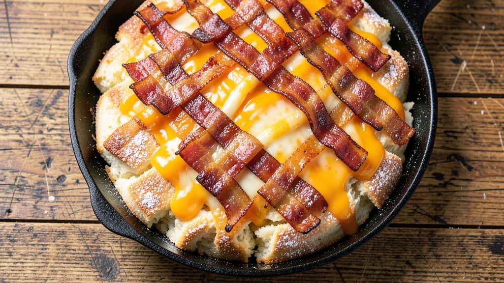 Bacon Cheese Pull Apart Recipe: Crispy Top, Gooey Cheese Rivers