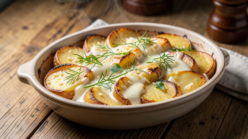 Alpine Cheese Potato Dish Recipe: Crispy Edges and Melty Swiss Magic