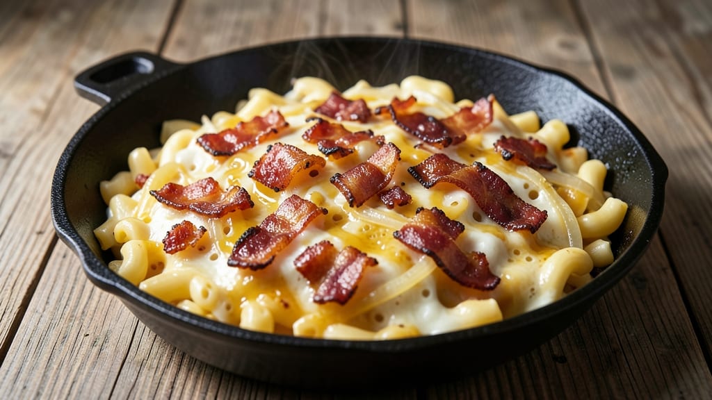 Bacon Mac and Cheese Recipe Stovetop: Crispy Top, Melty Pull-Apart Magic