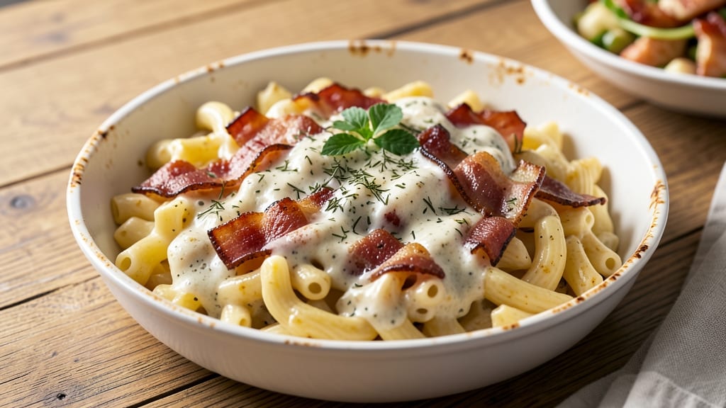 Bacon Ranch Macaroni and Cheese Recipe: Crispy Bacon Bits and Creamy Ranch Fusion