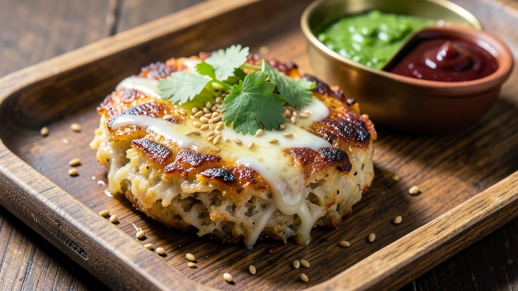 Aloo Cheese Tikki Recipe: Crispy Spiced Potato Patties With Melty Cheese Pulls