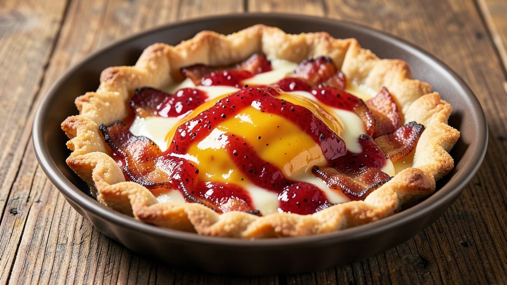 Bacon Cheese Ring with Strawberry Preserves Recipe: Sweet-Savory Breakfast Twist in One Pan