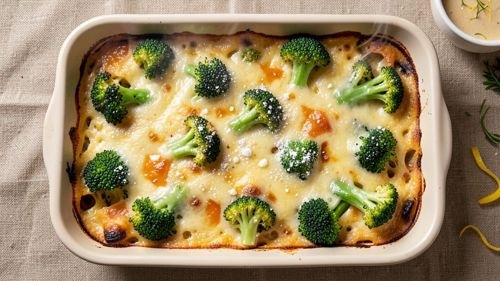 Baked Broccoli and Cheese Casserole Recipe: Triple-Layered Crisp With Melty Top
