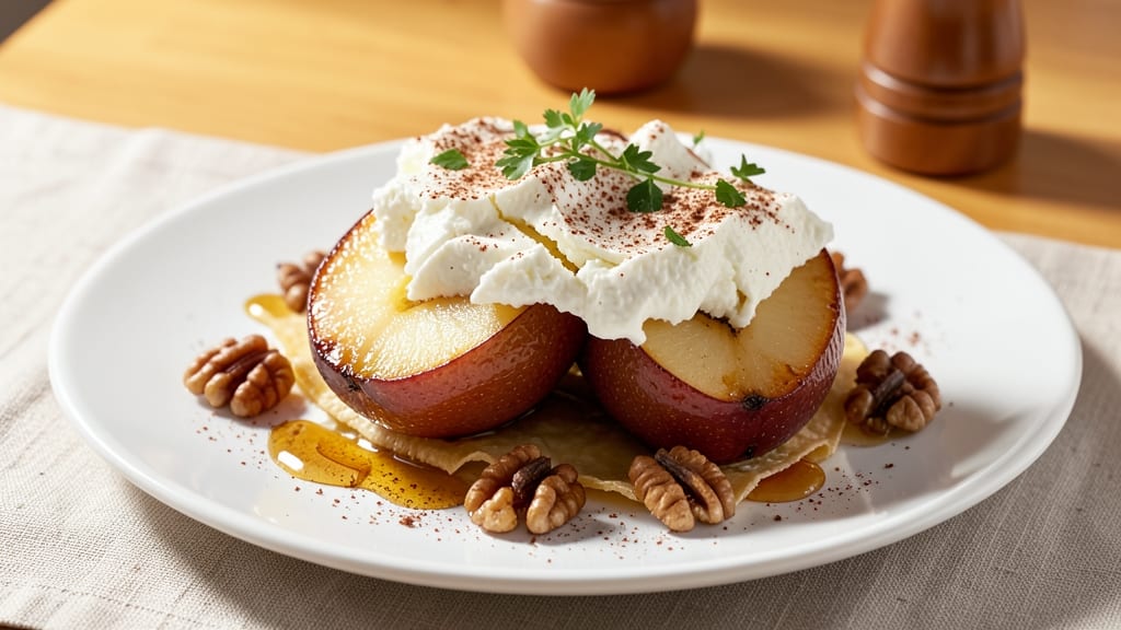 Baked Pears With Goat Cheese Recipe: Caramelized Sweetness and Tangy Pairing