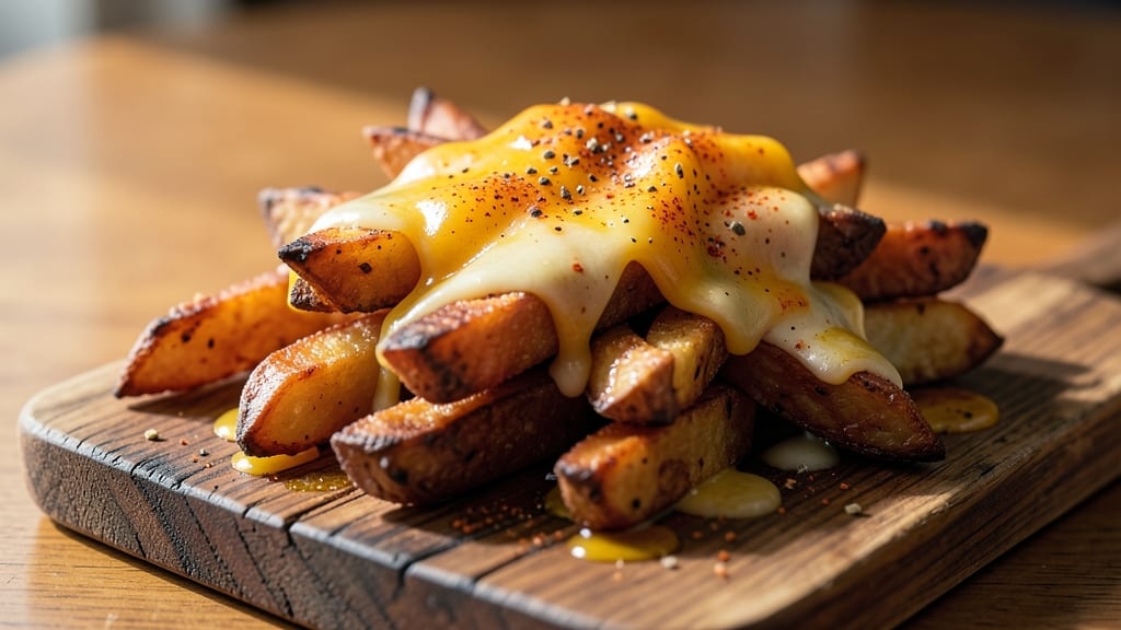 Aussie Cheese Fries Recipe: Crispy Potato Wedges with Melted Cheese Rivers