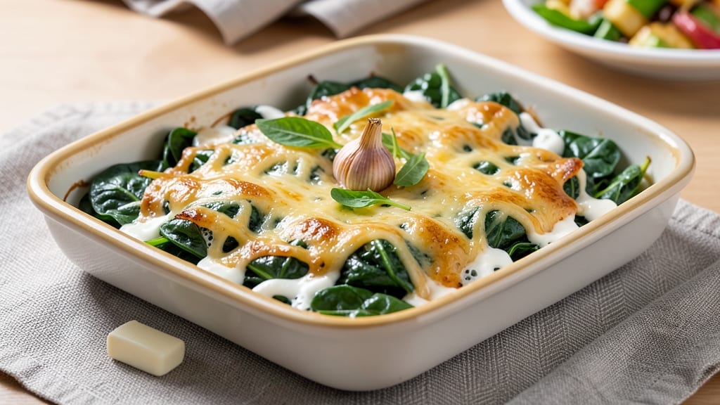 Baked Spinach and Cheese Recipe: Golden-Grill Crisp With Gooey Pull-Apart Layers