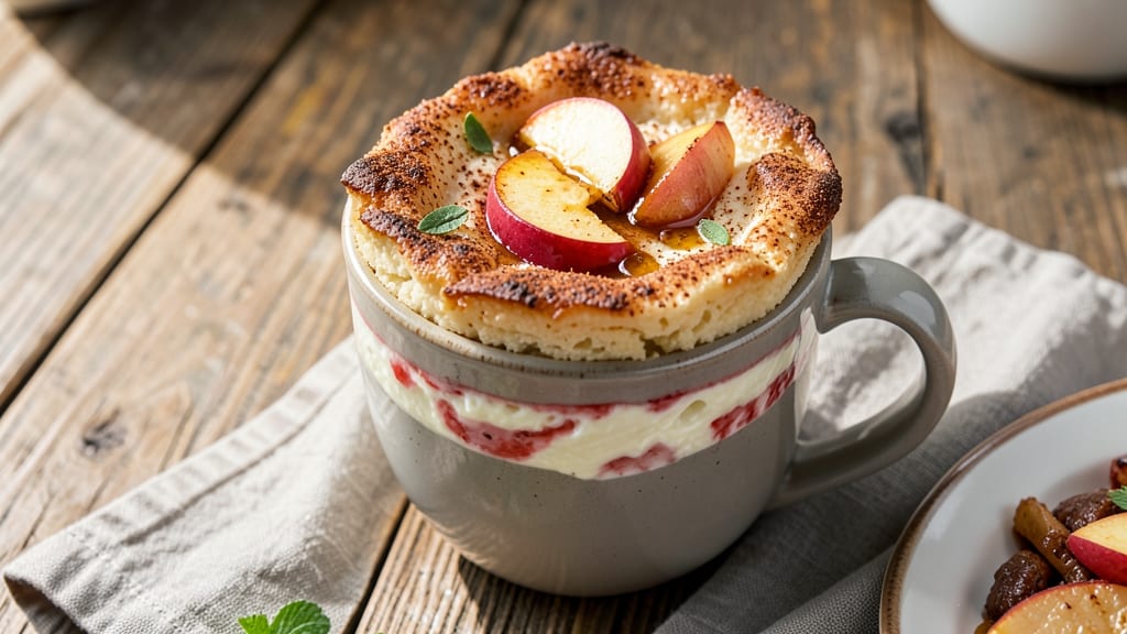 Apple Pie Cottage Cheese Mug Cake Recipe: Warm Spiced Crust and Gooey Fillings in One Bite