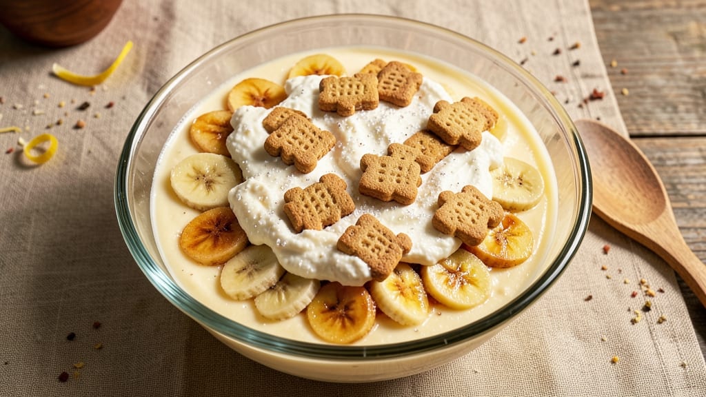 Banana Pudding With Cream Cheese and Chessmen Cookies Recipe: Triple-Layered Vanilla Dream