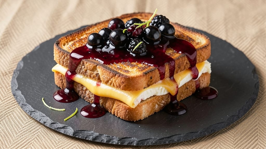 Balsamic Blackberry Bliss Grilled Cheese Recipe: Sweet-Tart Jam Burst Between Crispy Layers