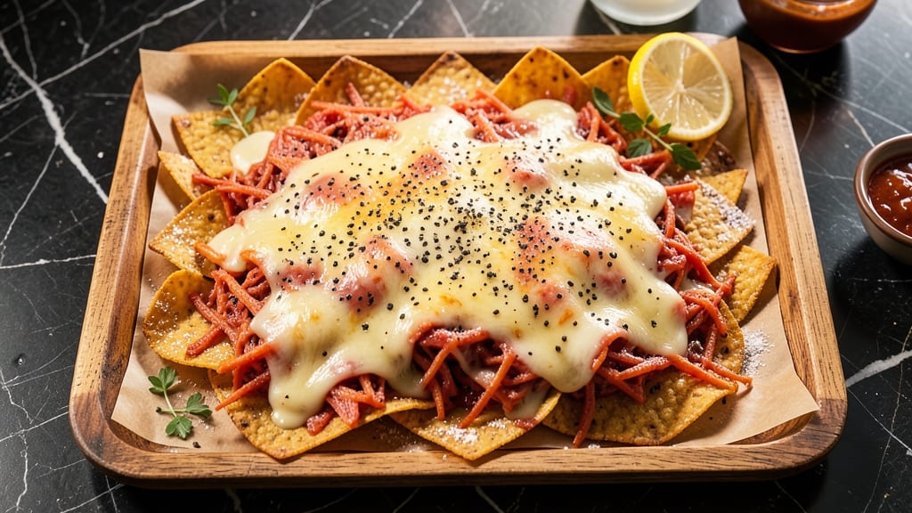 Baked Cheese Nachos Recipe: Crispy Tortilla Layers With Melty Cheese Rivers