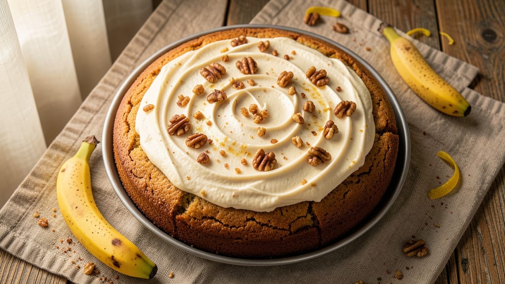 Banana Nut Cake Recipe With Cream Cheese Frosting: Moist Layers and Tangy-Sweet Frosting Harmony