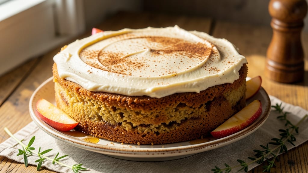 Applesauce Cake With Cinnamon Cream Cheese Frosting Recipe: Spiced Moistness Meets Tangy Sweetness