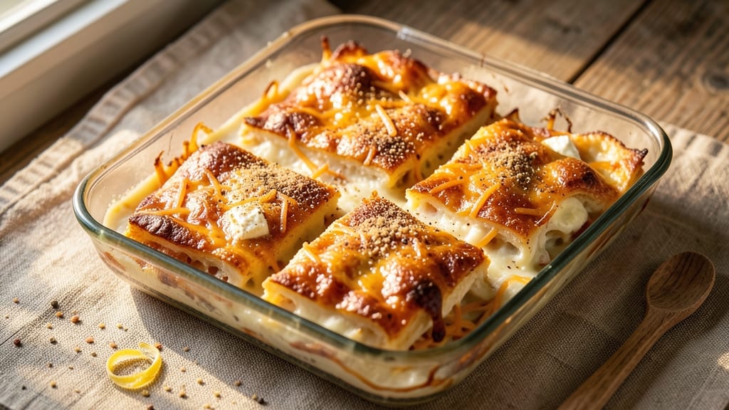 Baked Cheese Squares Recipe: Crispy Top, Gooey Pull-Apart Magic
