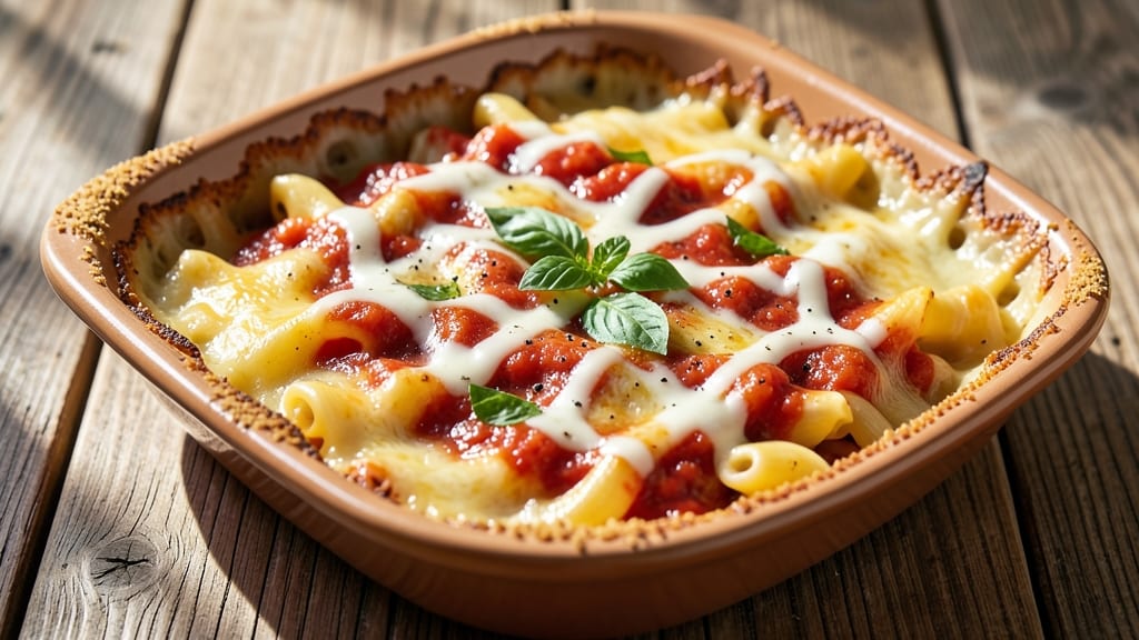 Baked Macaroni and Cheese Recipe with Tomato Sauce: Cheesy Tomato Twist on a Classic