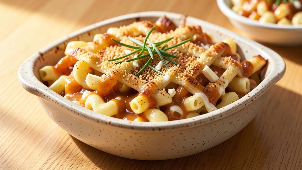 Baked Mac and Cheese Recipe With Sharp Cheddar: Triple-Layered Crunch and Melty Pull-Apart Cheese Rivers