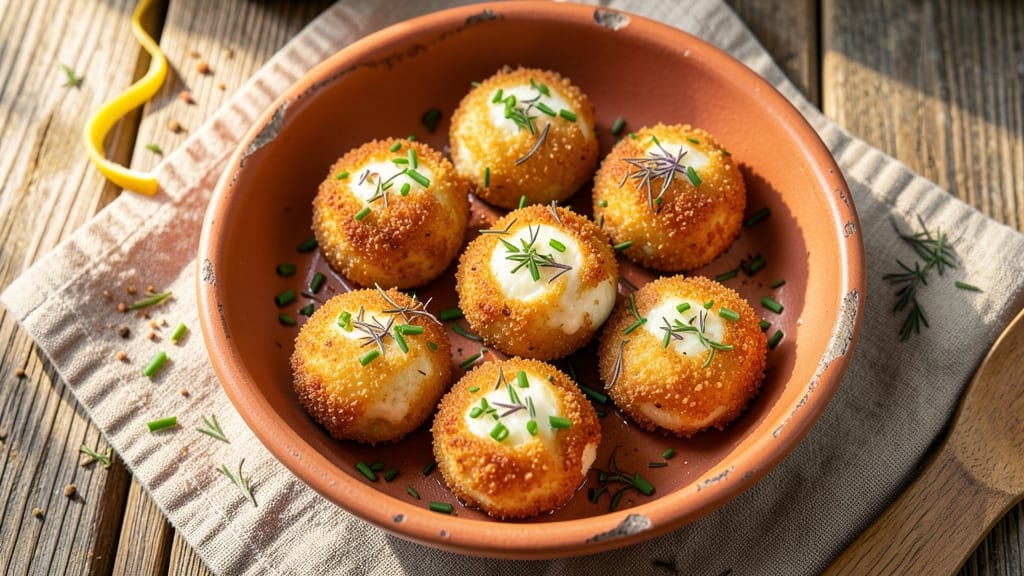 Air Fried Goat Cheese Balls Recipe: Crispy Gold Shells With Creamy Centers