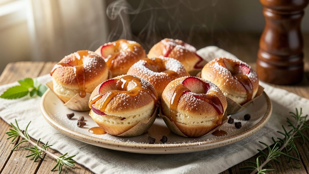 Apple Cider Cottage Cheese Donuts Recipe: Spiced Apple Cider Glaze Over Fluffy Bites