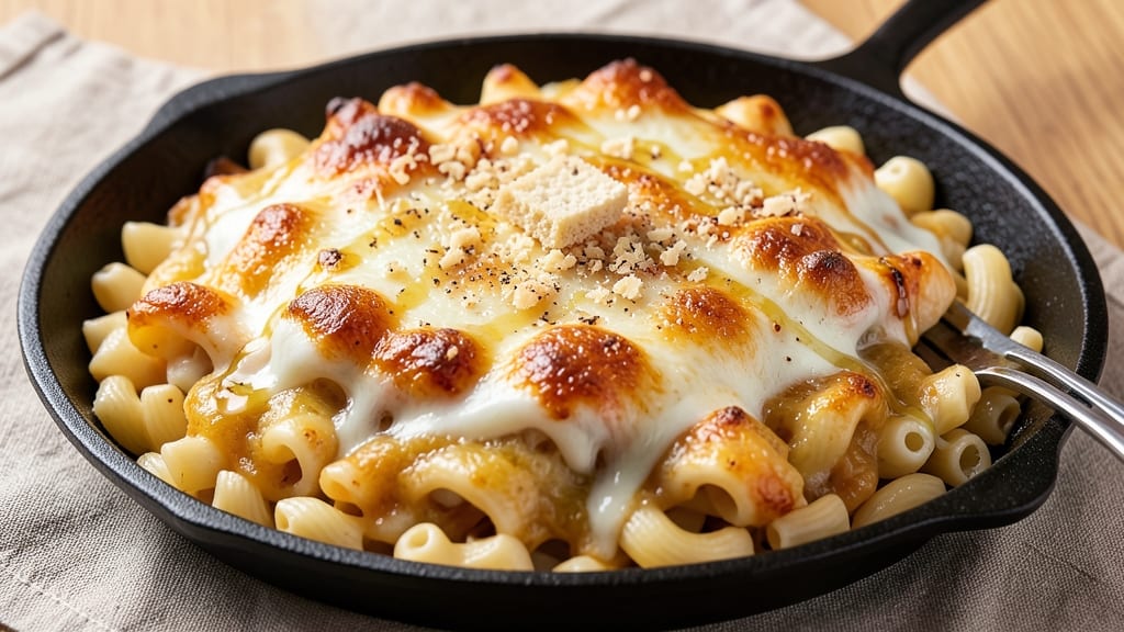 Baked Four Cheese Mac and Cheese Recipe: Triple-Melted Cheese Heaven in One Pan