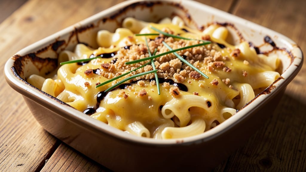 Baked Mac and Cheese Recipe with Cheese Sauce: Triple-Cheese Crust That Shatters With Every Bite