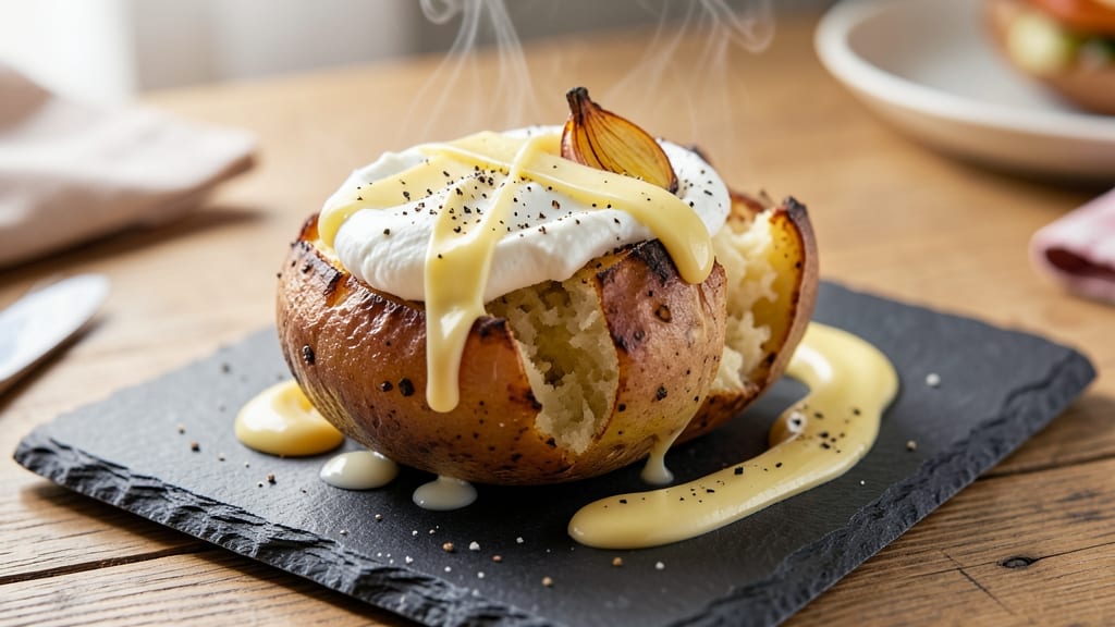 Baked Potato and Cream Cheese Recipe: Crispy Skin, Gooey Center Magic