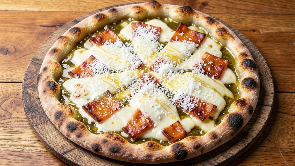 All Cheese Pizza Recipe: Triple Cheese Crust With Melty Streaks