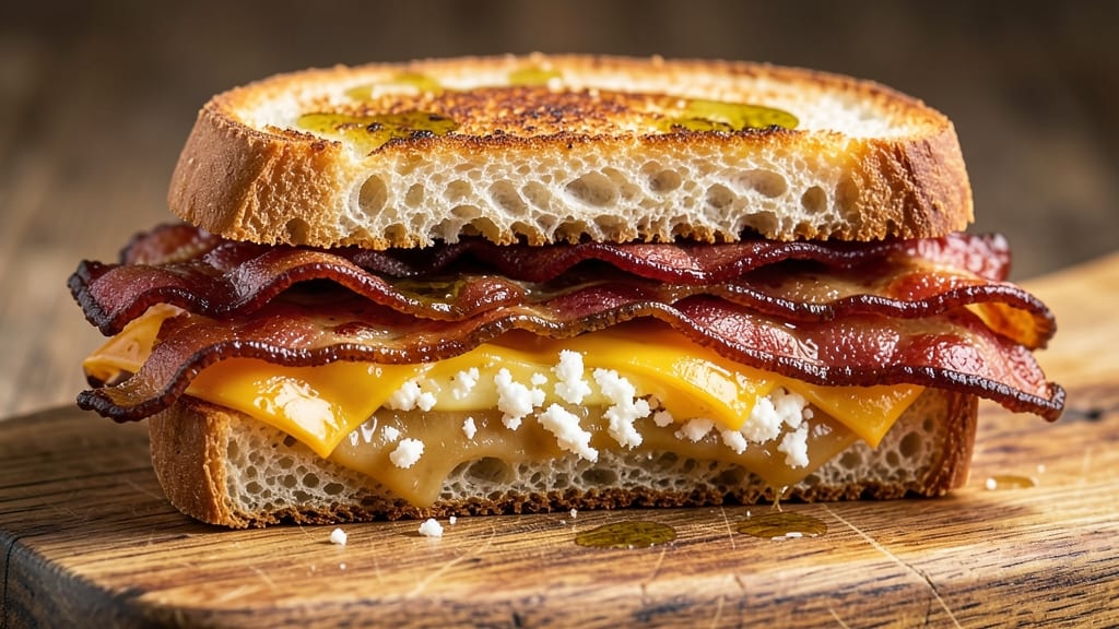 Bacon Grilled Cheese Sandwich Recipe: Smoky Crispy Crust Meets Melty Cheese