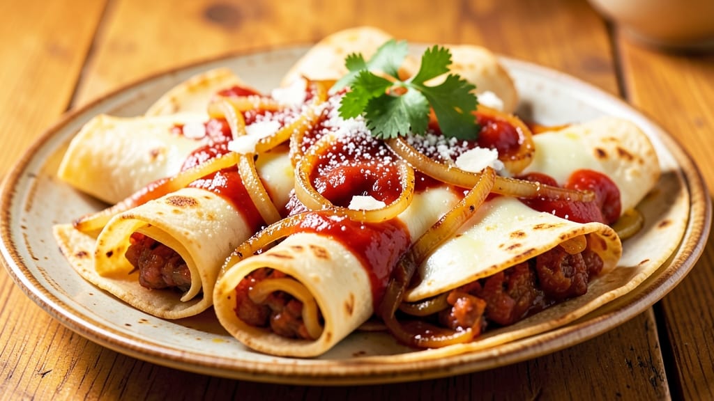 Authentic Cheese and Onion Enchiladas Recipe: Crispy-Crusted Comfort in One Bite