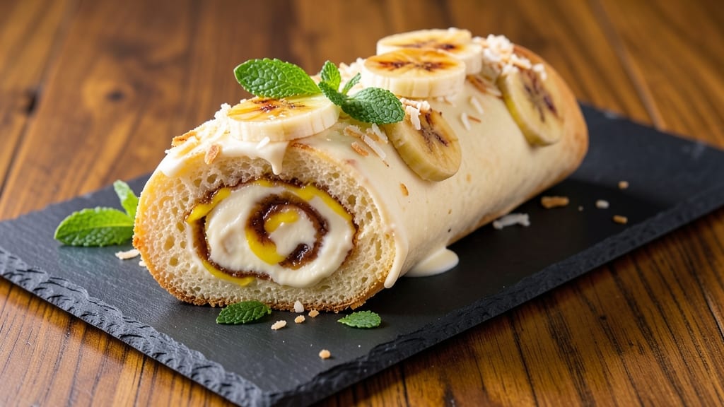 Banana Cream Cheese Rolls Recipe: Swirled Warm Caramel Streaks and Buttery Layers